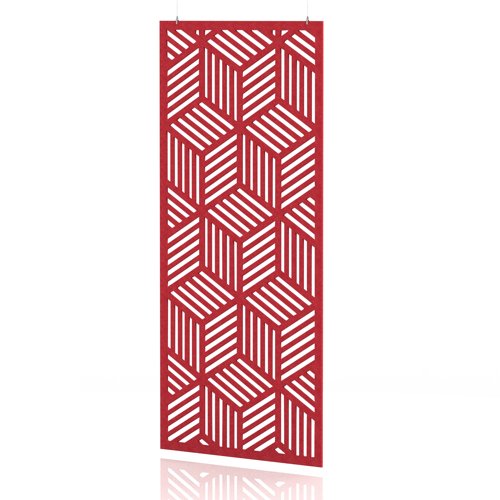 Sch! Acoustic Hanging Wall Panel - Cube - Poppy Red