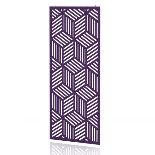 Sch! Acoustic Hanging Wall Panel - Cube - Plum Purple