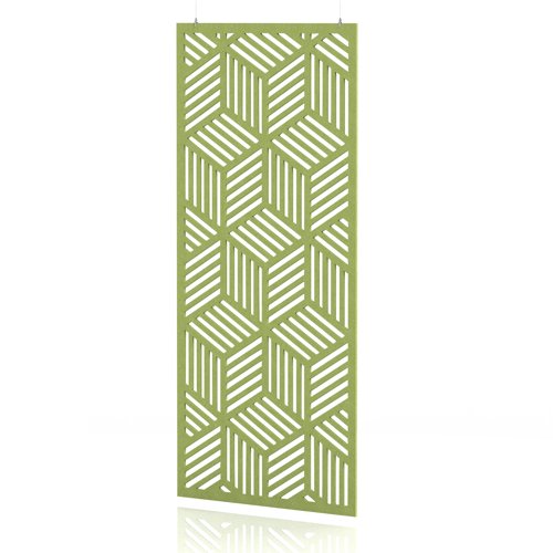 Sch! Acoustic Hanging Wall Panel - Cube - Lime Green