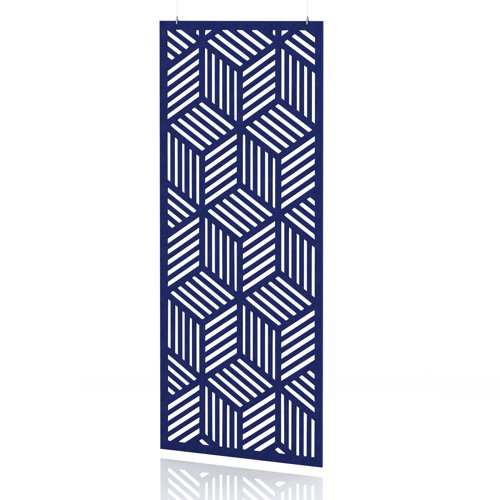 Sch! Acoustic Hanging Wall Panel - Cube - Cobalt Blue