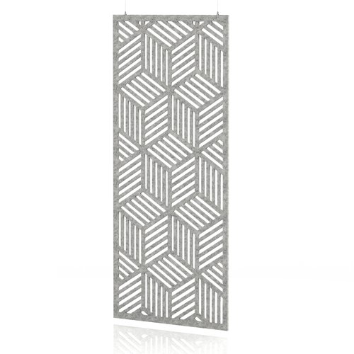 Sch! Acoustic Hanging Wall Panel - Cube - Pebble Light Grey