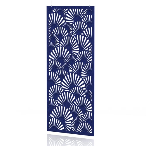 Sch! Acoustic Hanging Wall Panel - Fan - Cobalt Blue