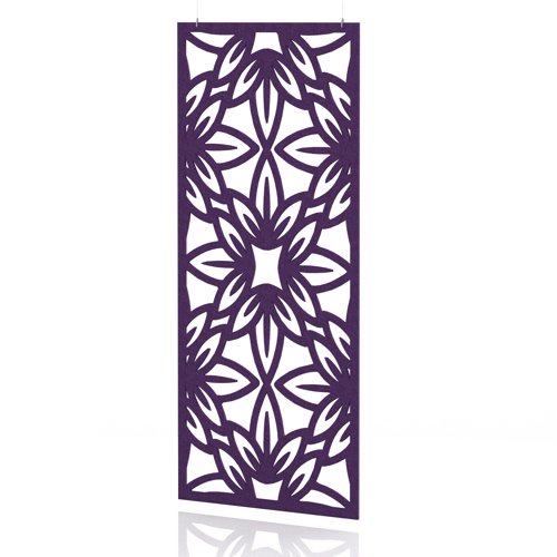 Sch! Acoustic Hanging Wall Panel - Flower - Plum Purple