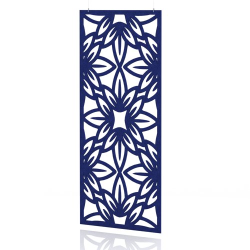 Sch! Acoustic Hanging Wall Panel - Flower - Cobalt Blue