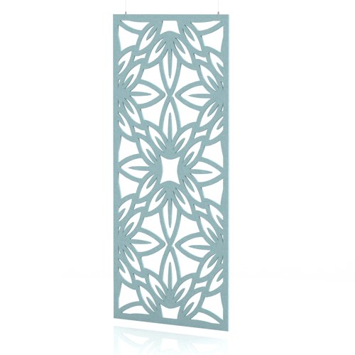 Sch! Acoustic Hanging Wall Panel - Flower - Sky Light Blue