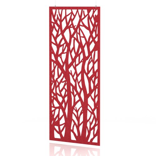 Sch! Acoustic Hanging Wall Panel - Forest - Poppy Red