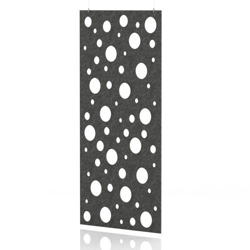 Sch! Acoustic Hanging Wall Panel - Polka - Graphite Charcoal
