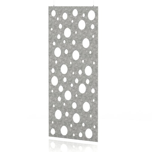 Sch! Acoustic Hanging Wall Panel - Polka - Pebble Light Grey