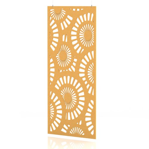 Sch! Acoustic Hanging Wall Panel - Sunburst - Buttercup Yellow