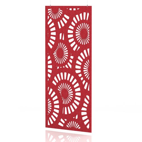 Sch! Acoustic Hanging Wall Panel - Sunburst - Poppy Red