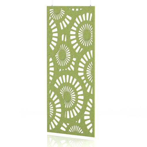 Sch! Acoustic Hanging Wall Panel - Sunburst - Lime Green