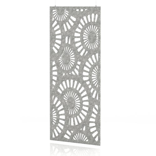 Sch! Acoustic Hanging Wall Panel - Sunburst - Pebble Light Grey