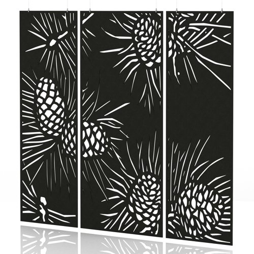 Sch! Acoustic Hanging Wall Panel - Pine (3 panels) - Raven Black