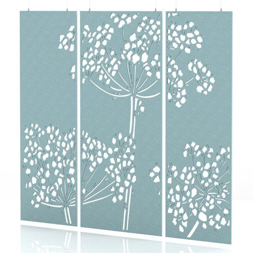 Sch! Acoustic Hanging Wall Panel - Wildflower (3 panels) - Sky Light Blue