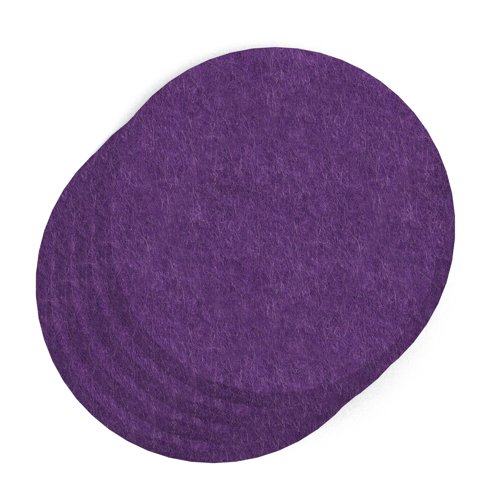 Sch! Acoustic Wall Tile - Set of 4 - Bevelled Edge - Circle - Plum Purple