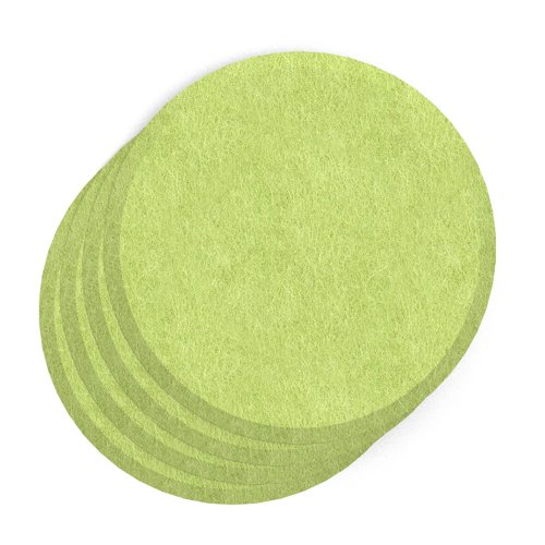 Sch! Acoustic Wall Tile - Set of 4 - Bevelled Edge - Circle - Lime Green
