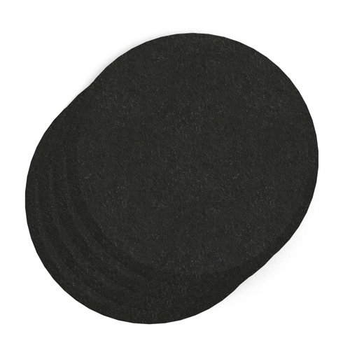 Sch! Acoustic Wall Tile - Set of 4 - Bevelled Edge - Circle - Raven Black