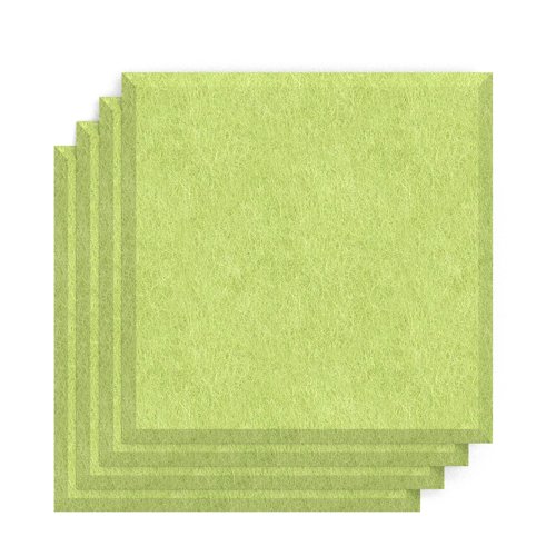 Sch! Acoustic Wall Tile - Set of 4 - Bevelled Edge - Square - Lime Green