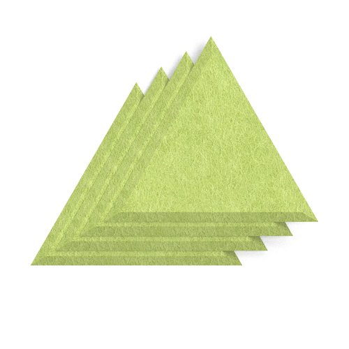 Sch! Acoustic Wall Tile - Set of 4 - Bevelled Edge - Triangle - Lime Green