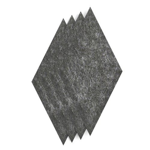 Sch! Acoustic Wall Tile - Set of 4 - Bevelled Edge - Diamond - Graphite Charcoal