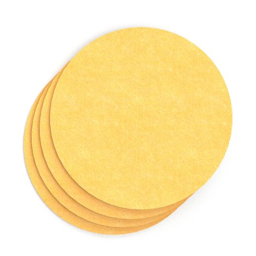 Sch! Acoustic Wall Tile - Set of 4 - Square Edge - Circle - Buttercup Yellow