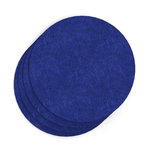 Sch! Acoustic Wall Tile - Set of 4 - Square Edge - Circle - Cobalt Blue