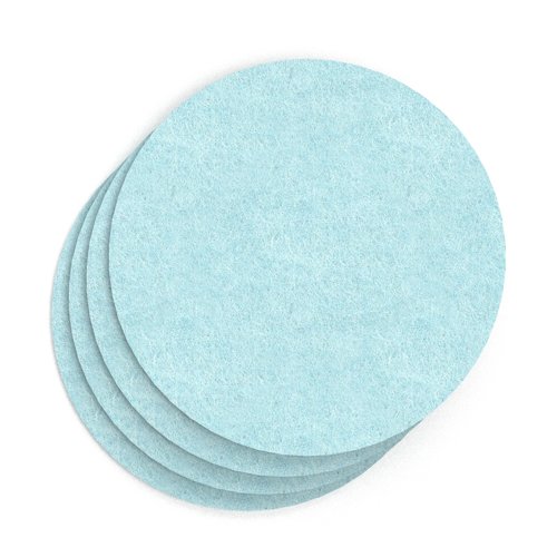Sch! Acoustic Wall Tile - Set of 4 - Square Edge - Circle - Sky Light Blue