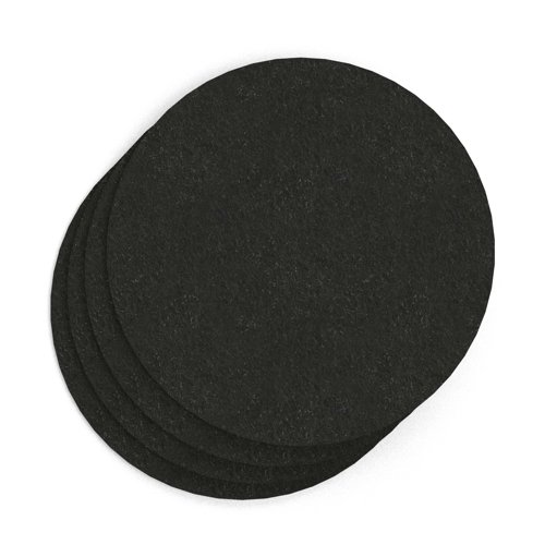Sch! Acoustic Wall Tile - Set of 4 - Square Edge - Circle - Raven Black
