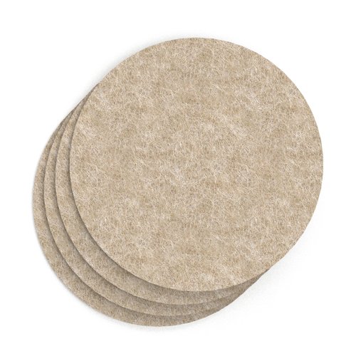 Sch! Acoustic Wall Tile - Set of 4 - Square Edge - Circle - Oatmeal Beige