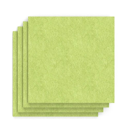 Sch! Acoustic Wall Tile - Set of 4 - Square Edge - Square - Lime Green