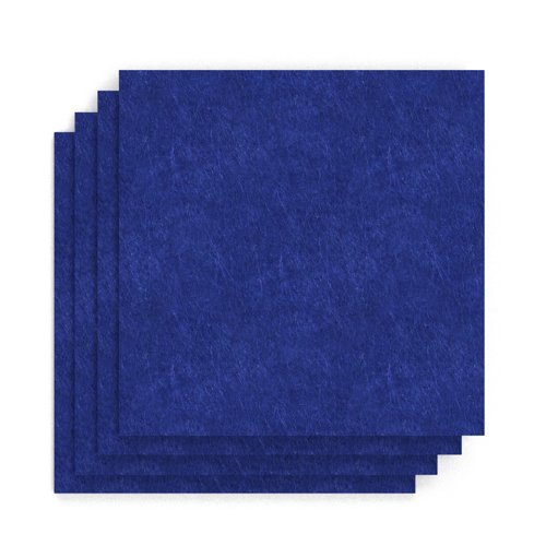 Sch! Acoustic Wall Tile - Set of 4 - Square Edge - Square - Cobalt Blue