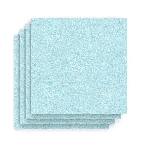 Sch! Acoustic Wall Tile - Set of 4 - Square Edge - Square - Sky Light Blue