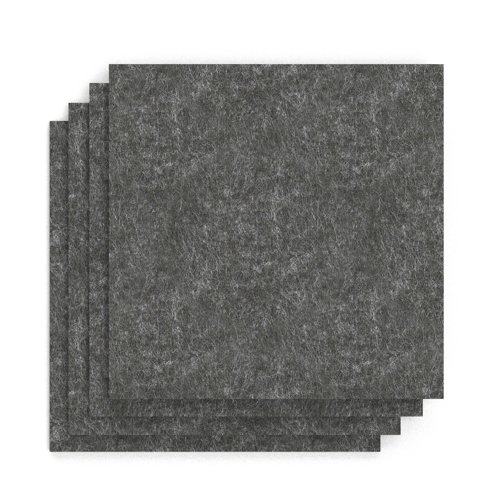 Sch! Acoustic Wall Tile - Set of 4 - Square Edge - Square - Graphite Charcoal