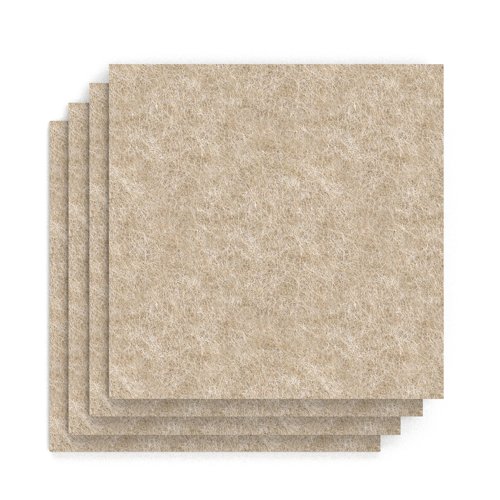 Sch! Acoustic Wall Tile - Set of 4 - Square Edge - Square - Oatmeal Beige