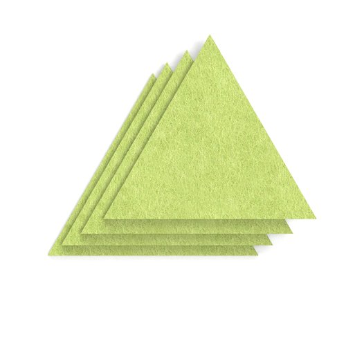 Sch! Acoustic Wall Tile - Set of 4 - Square Edge - Triangle - Lime Green