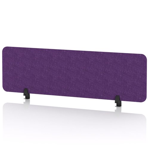 Sch! Acoustic Desktop Screen - Rectangle - 1400 x 400mm - Plum Purple
