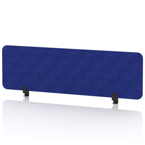 Sch! Acoustic Desktop Screen - Rectangle - 1400 x 400mm - Cobalt Blue