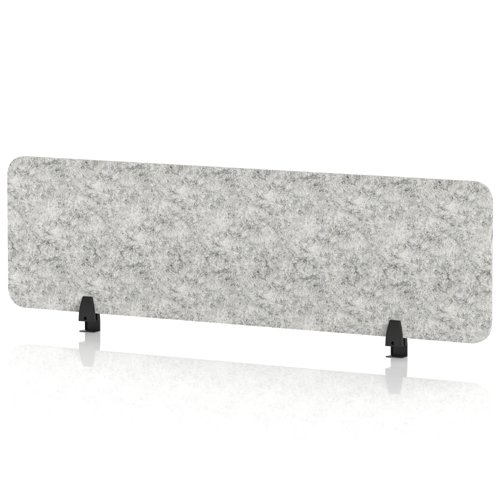 Sch! Acoustic Desktop Screen - Rectangle - 1400 x 400mm - Pebble Light Grey