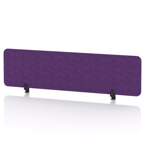 Sch! Acoustic Desktop Screen - Rectangle - 1600 x 400mm - Plum Purple