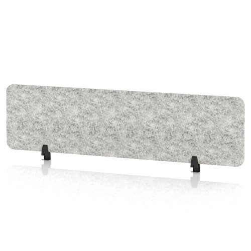 Sch! Acoustic Desktop Screen - Rectangle - 1600 x 400mm - Pebble Light Grey