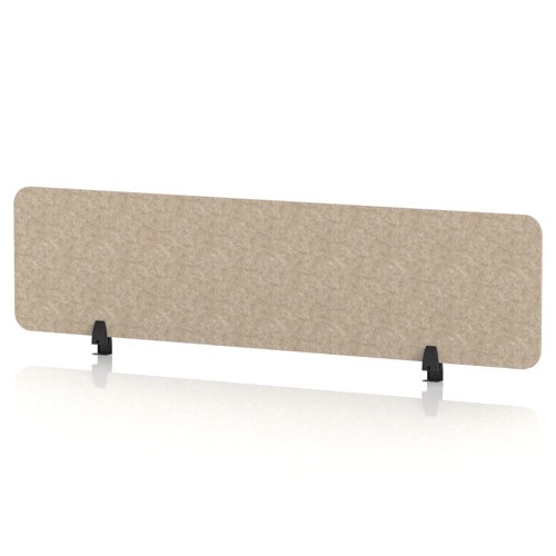 Sch! Acoustic Desktop Screen - Rectangle - 1600 x 400mm - Oatmeal Beige