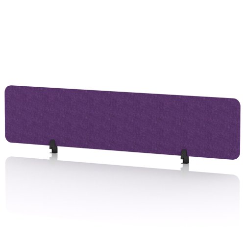 Sch! Acoustic Desktop Screen - Rectangle - 1800 x 400mm - Plum Purple