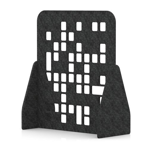 Sch! Acoustic Floor Standing Screen - Block - Graphite Charcoal - 1400mm