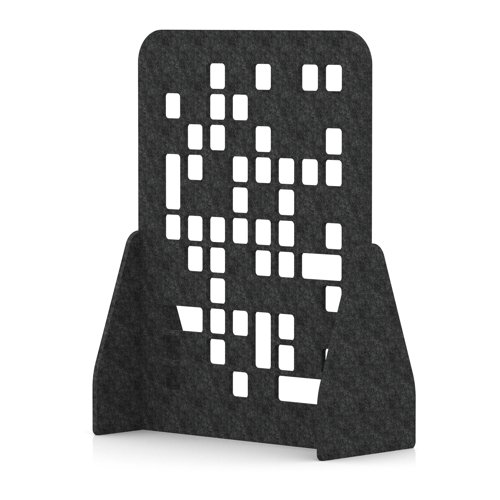 Sch! Acoustic Floor Standing Screen - Block - Graphite Charcoal - 1600mm