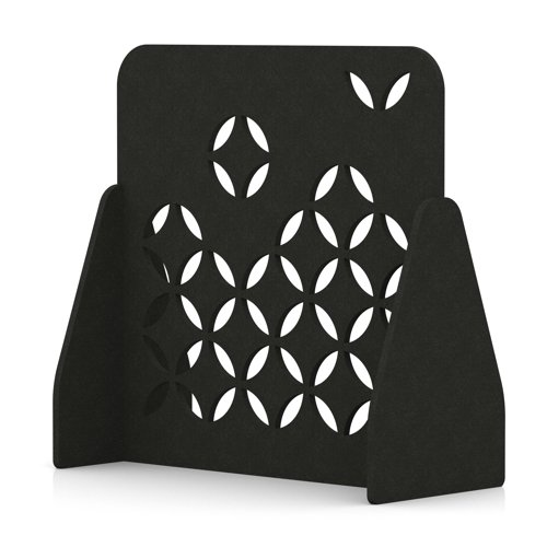 Sch! Acoustic Floor Standing Screen - Petal - Raven Black - 1200mm