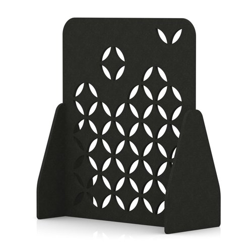 Sch! Acoustic Floor Standing Screen - Petal - Raven Black - 1400mm