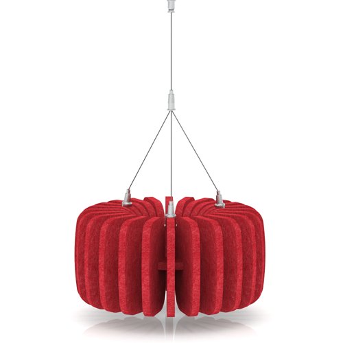 Sch! Acoustic Ceiling Baffles - Shade - Type A - 335mm Wide x 150mm High - Poppy Red