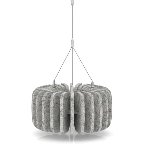 Sch! Acoustic Ceiling Baffles - Shade - Type A - 335mm Wide x 150mm High - Pebble Light Grey