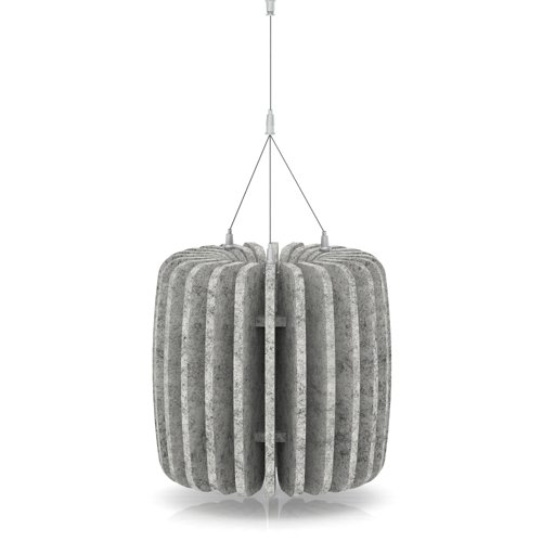 Sch! Acoustic Ceiling Baffles - Shade - Type A - 335mm Wide x 300mm High - Pebble Light Grey