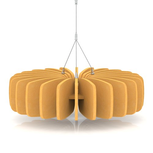 Sch! Acoustic Ceiling Baffles - Shade - Type A - 600mm Wide x 150mm High - Buttercup Yellow